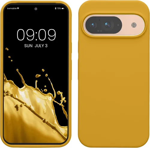 Vista 64 de kwmobile Funda Compatible con Google Pixel 6 Pro - Funda de Teléfono de Silicona TPU con Acabado Suave - Azul Caribe