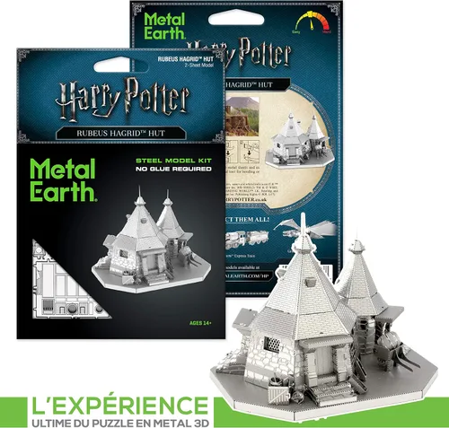 Vista 2 de Fascinations Metal Earth Harry Potter La cabaña de Hagrid - Kit de modelo 3D de metal