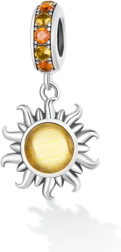 Vista 109 de Abalorios de plata de ley para pulseras, collares, familia para siempre, circonita cúbica, regalo de joyería para mujeres
