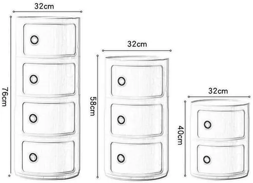 Vista 7 de Mesita de noche portátil para dormitorio, sofá moderno, mesa auxiliar para sala de estar, mesa auxiliar de plástico, para espacios pequeños