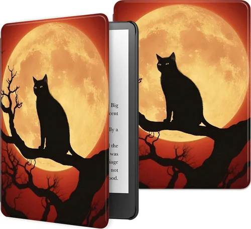Vista 31 de Funda para Kindle básico de 6 pulgadas (11.ª generación), múltiples ángulos, piel sintética, delgada, con función de encendido y apagado automático