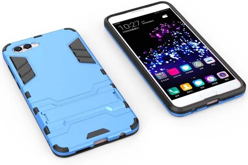 Vista 4 de MaiJin Funda para Huawei Nova 2S (6 pulgadas) 2 en 1 a prueba de golpes con función de atril Hybrid Dual Layer Armor Defender Funda protectora (azul)