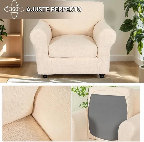 Vista 5 de Funda para sofá, funda para sillón, funda de sofá de 2 piezas con brazos