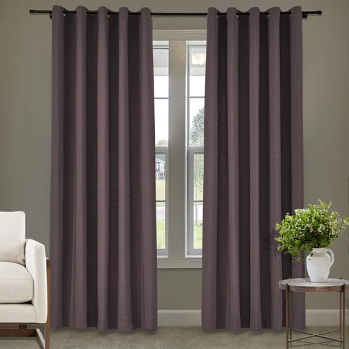 Vista 43 de Frelement Cortinas de lino de lino de bronce con ojales para interiores, tratamiento de ventanas para sala de estar, dormitorio, habitación