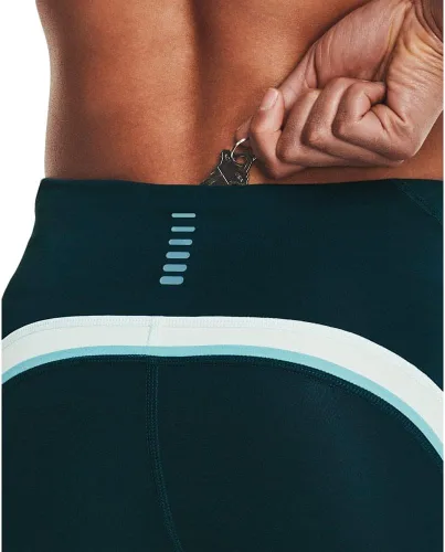 Vista 5 de Under Armour Leggings deportivos Fly Fast con panel de malla para mujer (cian oscuro, talla XS), Cián (dark cyan)