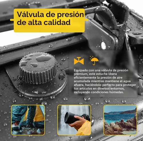 Vista 3 de MaxWorks 51015 Funda rígida impermeable IP67 – Interior de espuma protectora, se adapta a artículos de 8.5 x 6 x 3.9 pulgadas – Almacenamiento