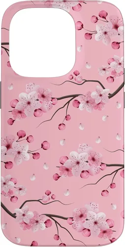 Vista 17 de Japanese Cherry Blossom Floral Flower Pattern Pastel Pink Case for iPhone 17