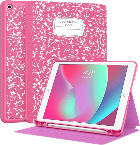 Vista 11 de Supveco Funda para iPad de 9ª/8ª/7ª Generación 10.2 pulgadas (Modelo 2021/2020/2019) con Soporte para Lápiz, Funda Folio Premium con Soporte