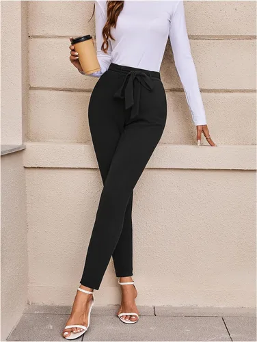 Vista 5 de WDIRARA - Leggings para mujer, a cuadros, elásticos, suaves, ajustados, modernos