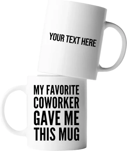 Vista 9 de Mi colega favorito me regaló esta taza Regalo de despedida de colega Gracioso Tazas de jefe de oficina Tazas de café de empleado para despedida Negro