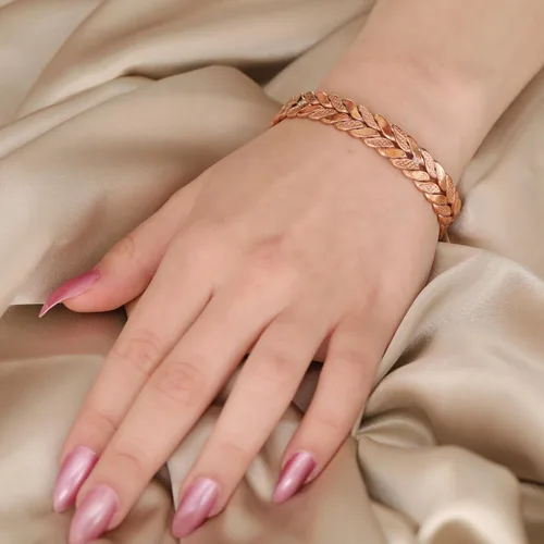 Vista 10 de Handmade Elegant Copper Bracelet for Women - Pure Copper Bracelet for Pain Relief and Stress Relief - Adjustable Entwisted Copper Bracelet to Fit