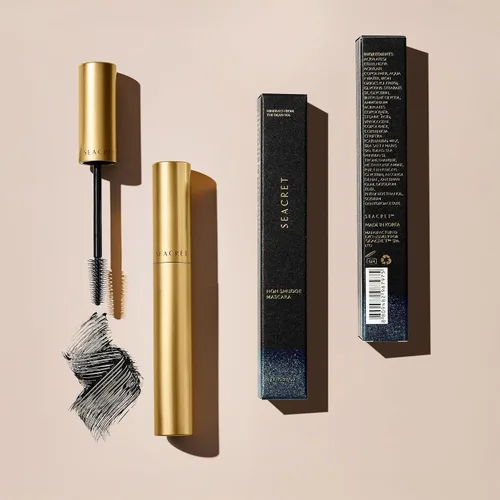 Vista 9 de SEACRET Non-Smudge Tubing Mascara - Dead Sea Mineral Infused, Flake-Free All-Day Wear, Removes with Warm Water, Ophthalmologist Tested, Vegan Black