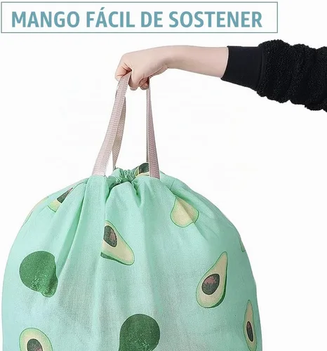 Vista 3 de Sanlykate Bolsa de lavandería extragrande con cierre de cordón y asa, 28 x 40 pulgadas, bolsa de ropa sucia de viaje resistente para lavandería