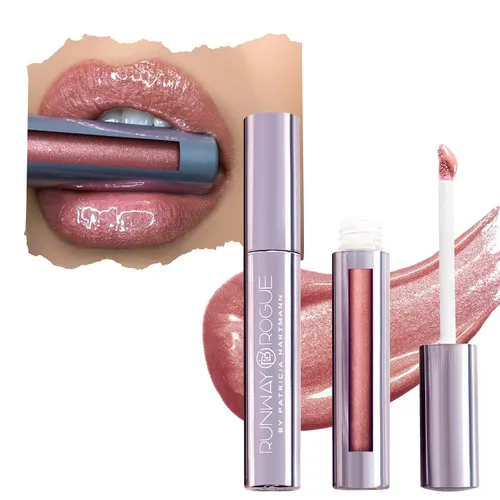Vista 15 de Runway Rogue LuxGloss Brillo de Labios, Brillo de Labios Rosa Pastel Suave con Brillo y Alto Pigmento, 'Catwalk