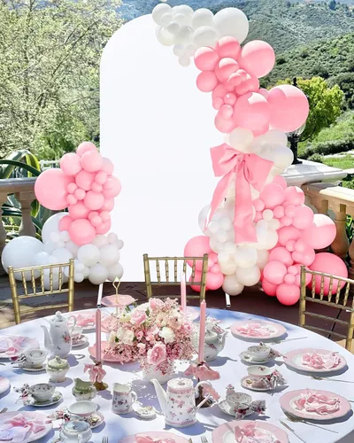 Vista 2 de Cubierta de arco de telón de fondo de globo blanco cubierta de arco de 6 pies de elastano cubierta de arco de tela para baby shower, boda