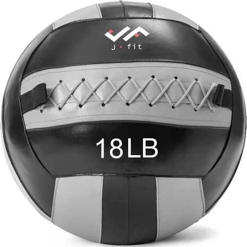 Vista 16 de JFit Wall Ball – Premium Soft Weighted Exercise Ball for Strength, Conditioning, Gym & Home Workouts, 4-30 LB