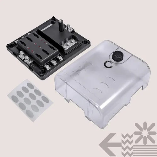 Vista 8 de True Mods Caja de fusibles de 6 vías con bus negativo de tierra para automoción [entradas positivas duales] [12V - 32V CC] [180 amperios]
