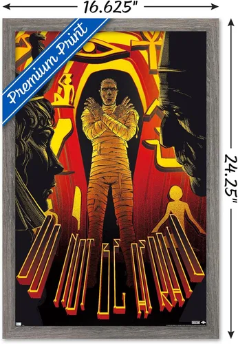 Vista 3 de Trends International Póster de pared de César Moreno con texto en inglés "The Mummy - Do Not Be Afraid by César Moreno, 14.725" x 22.375", versión
