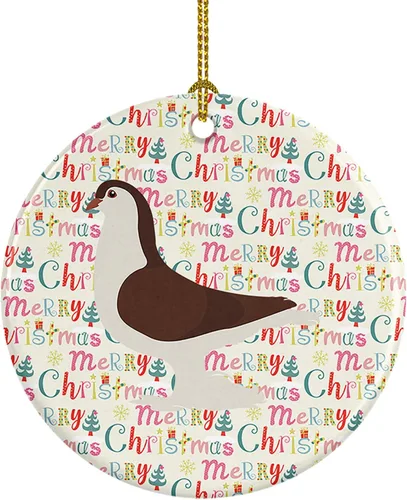 Vista 111 de Caroline's Treasures Adorno de cerámica de avestruz común para árbol de Navidad, decoración colgante para el hogar, Navidad, vacaciones, fiesta