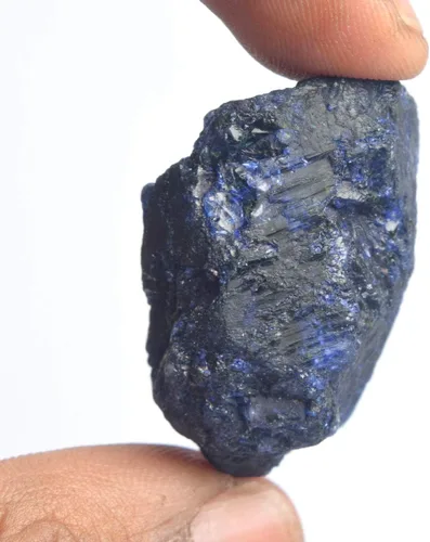 Vista 2 de Zafiro azul crudo 93.00 Ct Cristal curativo, Piedra preciosa natural de cristal de zafiro en bruto, Gema, azul