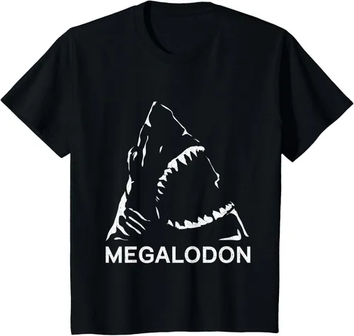 Vista 34 de Camiseta de paleontólogo prehistórico de tiburón gigante Megalodon, Negro