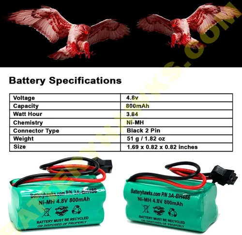 Vista 4 de 4.8v 800mAh Ni-MH batería para RC coche barco alto rendimiento general control remoto