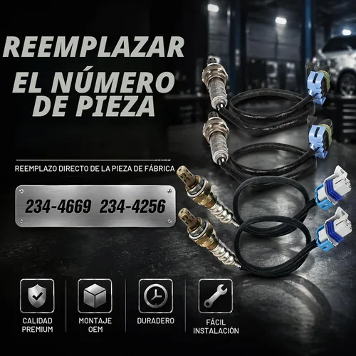 Vista 2 de 2 pares de sensores de O2 aguas arriba y aguas abajo de repuesto para Chevy 2012-2008 Silverado 2500 HD, 2014-2008 Silverado 3500 HD, 2015-2010