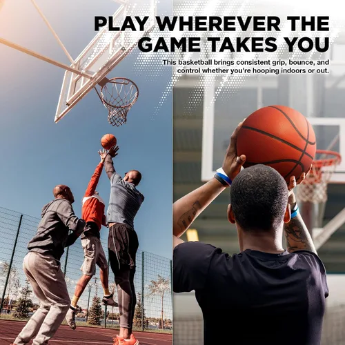 Vista 5 de Lifeworks Rubber Basketball - Made for Indoor and Outdoor Games - Sold Deflated (Pump NOT Included)