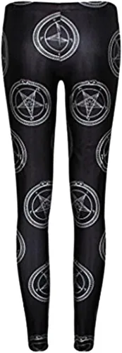 Vista 2 de QZUnique - Leggings elásticos para mujer, suaves, sin pies, longitud al tobillo