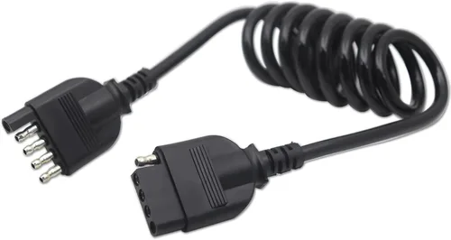 Vista 6 de Extensión plana de 4 vías de vehículo a remolque con cable de 32 pulgadas con cable de 4 pines conector de cableado de remolque