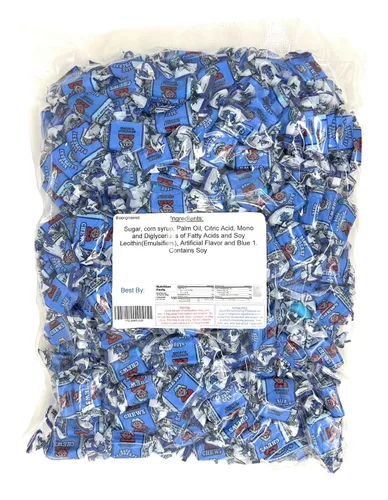 Vista 2 de Masticables de frutas con sabor a frambuesa azul salvaje, 2 libras a granel