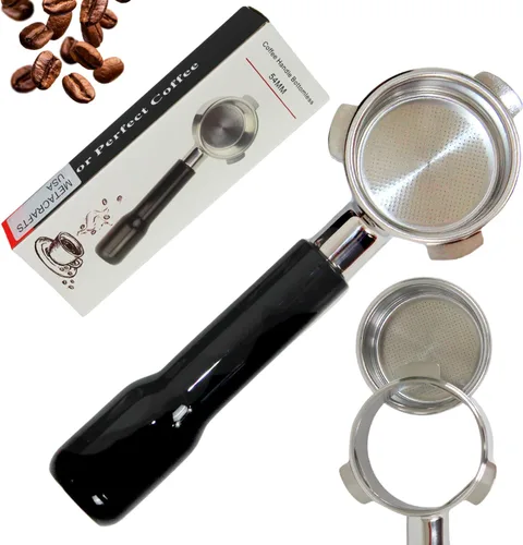 Vista 10 de Portafiltro Espresso 51mm con doble salida Compatible con Delonghi Dedica EC680 y EC685 así como modelos de cafetera SMEG y EUPA - Incluye cesta