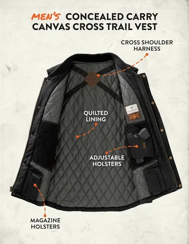 Vista 7 de Legendary Whitetails Chaleco cruzado de lona para hombre