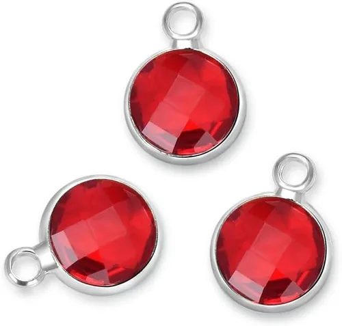 Vista 20 de Adabele Colgante de piedra natal de plata de grado A, 0.236 in, pequeño, 0.315 in y 0.394 in para aretes personalizados, pulseras, collares