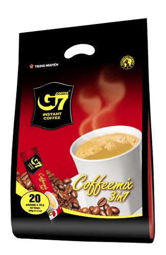 Vista 7 de Trung Nguyen — Café instantáneo G7 3 en 1 — Mezcla de café molido tostado con crema sin lácteos y azúcar — Fuerte y audaz — Café vietnamita