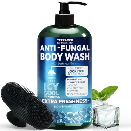 Vista 14 de Gel de baño antifúngico con aceite de árbol de té y aceite de limón Jabón antifúngico de 1% tolnafato ayuda a combatir la tiña, la picazón fornal