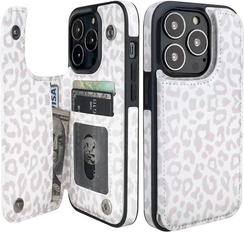 Vista 27 de HAOPINSH Funda tipo cartera con tarjetero para iPhone 14/13, diseño de Girasoles Bandera Americana