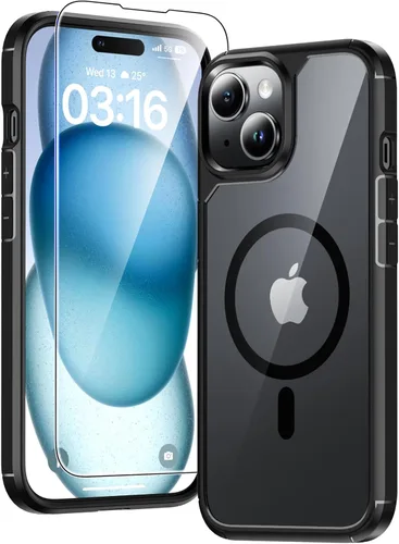 Vista 124 de TAURI Funda para iPhone 17, antiamarilleamiento con protector de pantalla, protección de grado militar, a prueba de golpes, delgada para iPhone 17