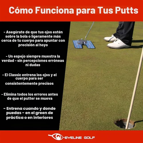 Vista 3 de Genuine EyeLine Golf Alignment Putting Mirror - Top Training Aid on the PGA Tour - See Rapid Improvement - Helps Beginner, Junior, and Scratch