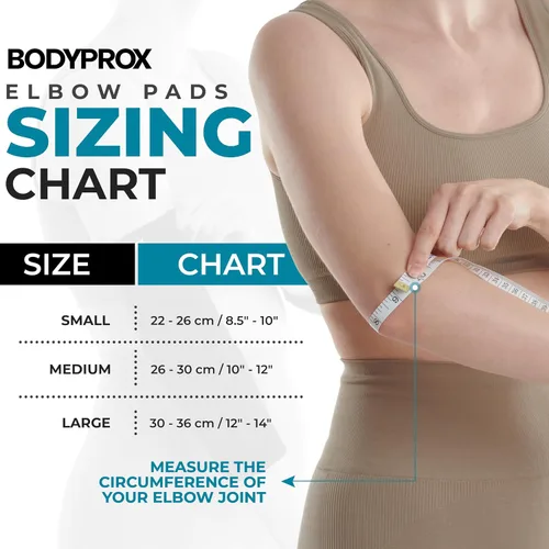 Vista 2 de Bodyprox Almohadillas de protección para codos, 1 par, manga protectora para codo
