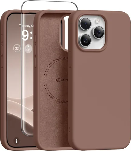 Vista 24 de GONEZ Funda magnética para iPhone 12 Case / 12 Pro Case, compatible con MagSafe, [protector de pantalla + protector de lente de cámara], funda