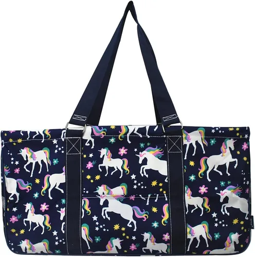 Vista 194 de NGIL Bolsa de comestibles reutilizable extra grande plegable de gran tamaño para comestibles, almacenamiento, picnic, playa, Estampado