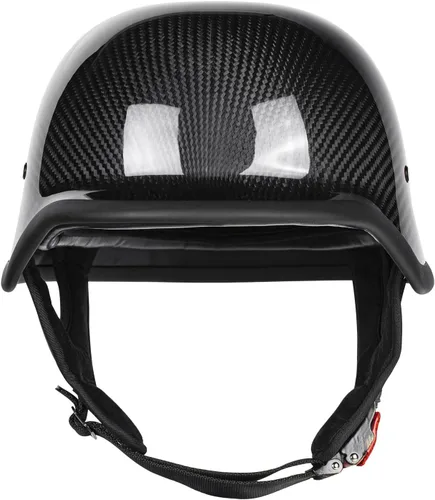 Vista 3 de Kaese Medio casco retro de la motocicleta de la fibra de carbono del estilo alemán certificado DOT
