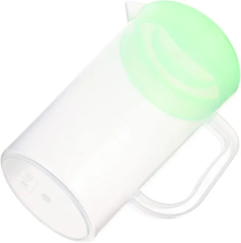Vista 11 de Jarra de agua fría graduada, botellas de agua transparentes, bebidas de hielo, dispensador de bebidas de limonada, frigorífico, jarra de té de un