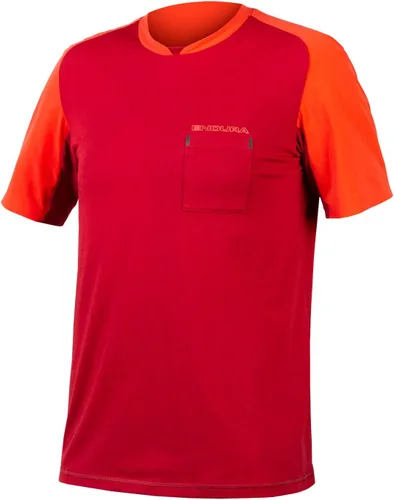 Vista 8 de Endura GV500 Foyle Gravel Cycling Tech T para hombre Berenjena