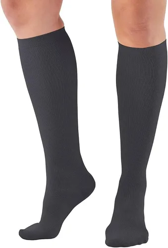 Vista 4 de Ames Walker AW Style 167 - Calcetines de viaje para mujer, de compresión moderada, de 15-20 mmHg, color negro, talla S