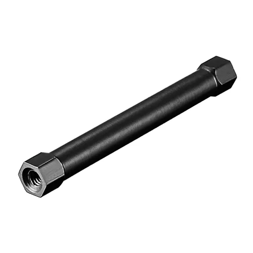 Vista 3 de uxcell Columna espaciadora de separación de aluminio hexagonal M3x55mm, para avión RC, FPV Quadcopter, CNC, negro, 5pcs
