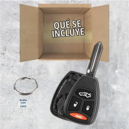 Vista 3 de KeylessOption Carcasa de Reemplazo para Llavero Compatible con Chrysler 300 Aspen 2005 2006 2007 2008 2009, Dodge Charger Durango, Jeep Commander