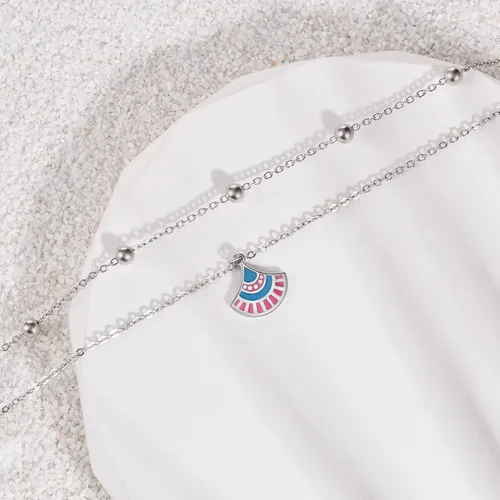 Vista 95 de CHIC & ARTSY Tobilleras delicadas de plata de ley S925 para verano, pulsera de tobillo ajustable multicapa para playa, joyería de pie para mujer