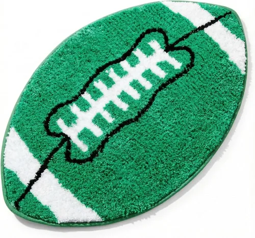 Vista 7 de Funtery Alfombra de fútbol para niños y fanáticos de los deportes, decoración de habitación de juego, tapete antideslizante, alfombra de área